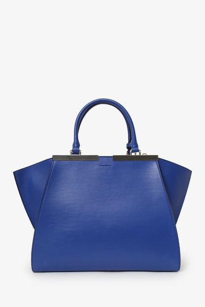 Fendi Blue Leather 3Jours Tote Bag With Strap Rovelle Bags