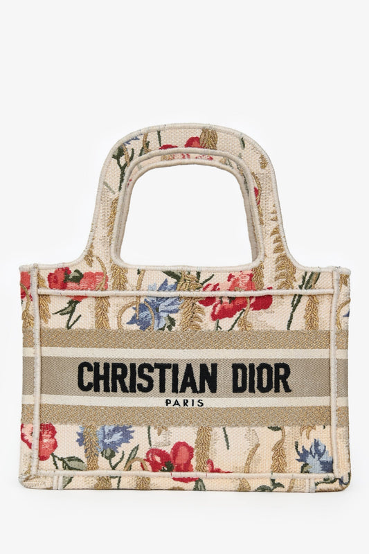 Christian Dior 2020 Canvas Mini Hibiscus Book Tote Rovelle Bags