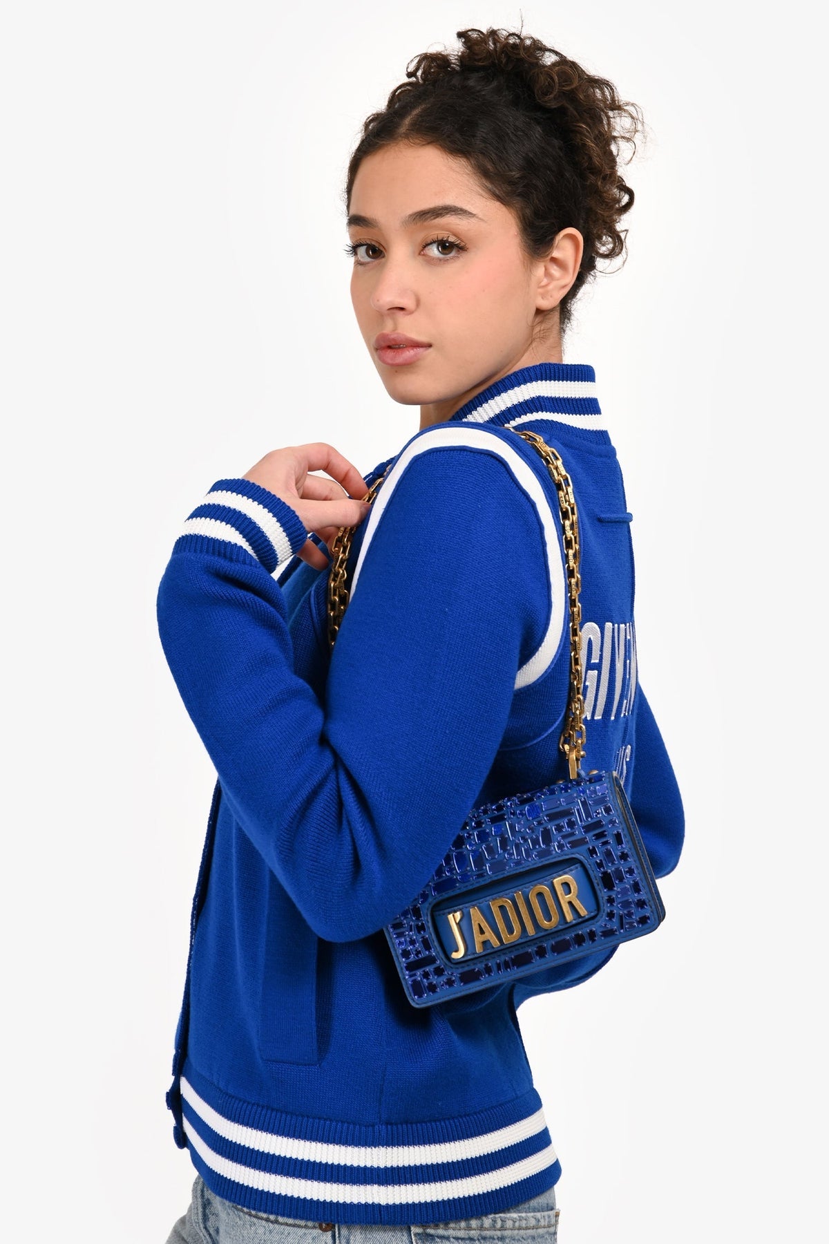 Dior 2018 Runway Blue J'Dior Mini Mosaic Of Mirrors Mini Flap Bag Rovelle Bags