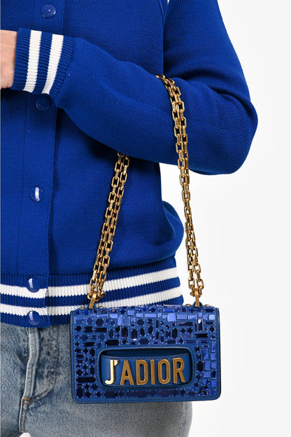 Dior 2018 Runway Blue J'Dior Mini Mosaic Of Mirrors Mini Flap Bag Rovelle Bags