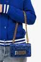 Dior 2018 Runway Blue J'Dior Mini Mosaic Of Mirrors Mini Flap Bag Rovelle Bags