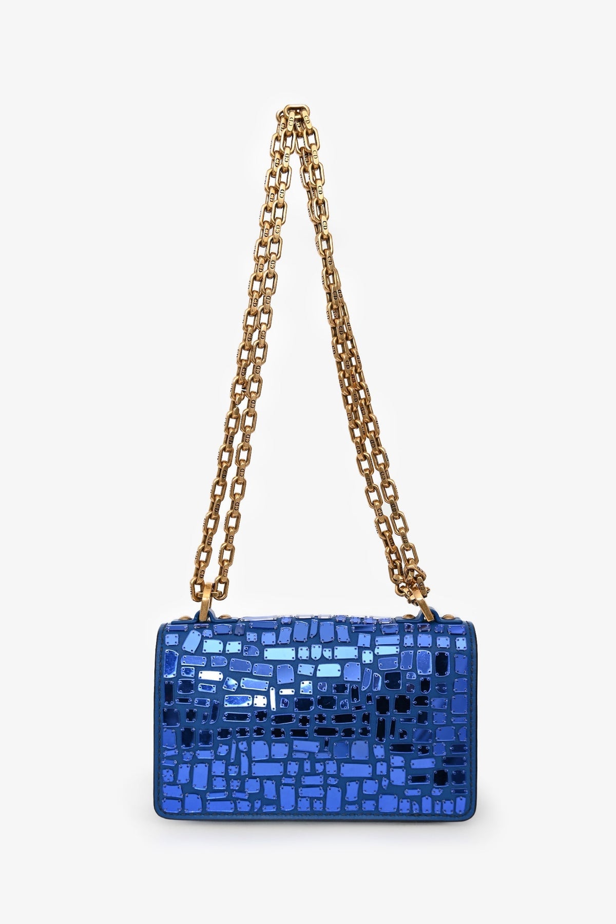 Dior 2018 Runway Blue J'Dior Mini Mosaic Of Mirrors Mini Flap Bag Rovelle Bags