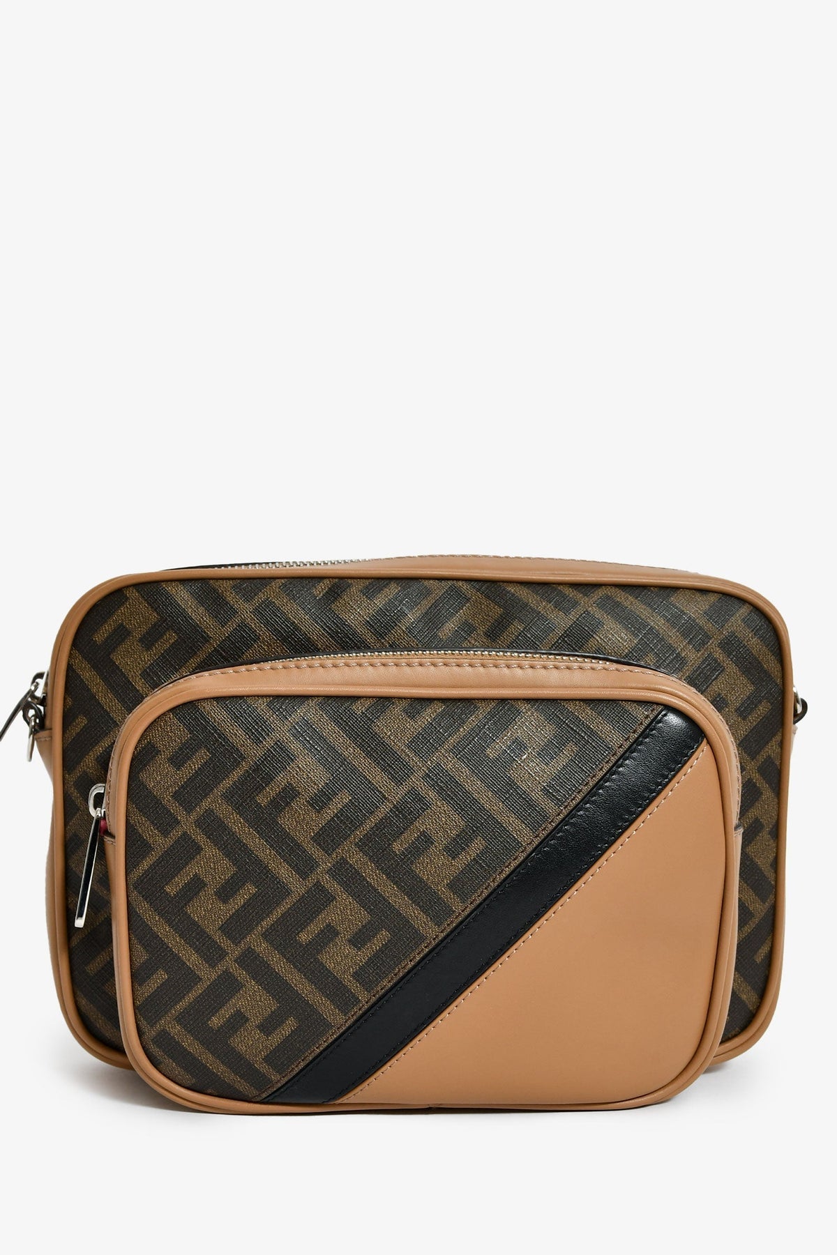 Fendi Zucca Canvas Diagonal Duo Camera Case Rovelle Bags
