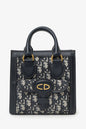 Dior Oblique Leather Navy Tote Bag Rovelle Bags