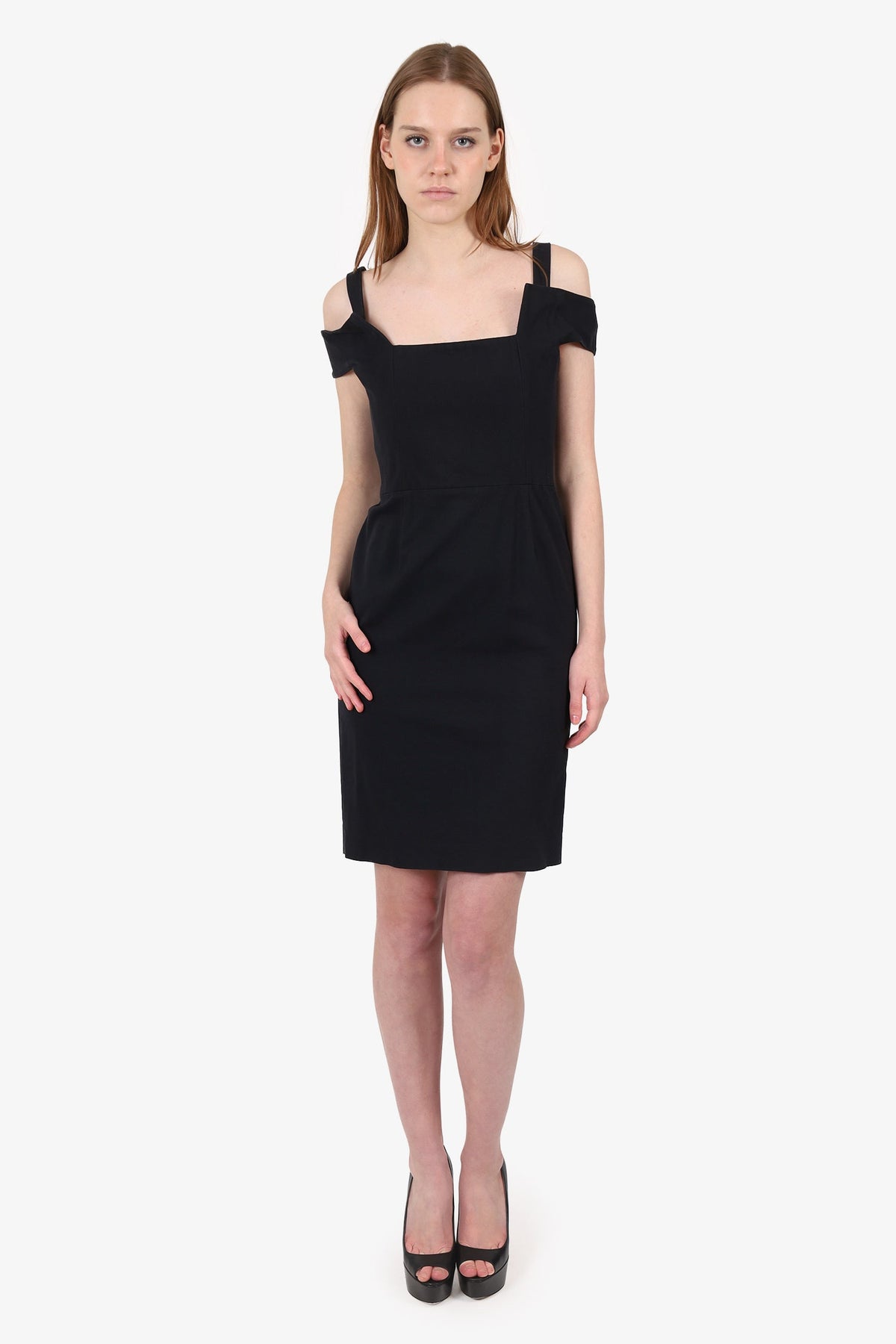 Fendi Black Knee Length Dress Size 40 Rovelle Bags