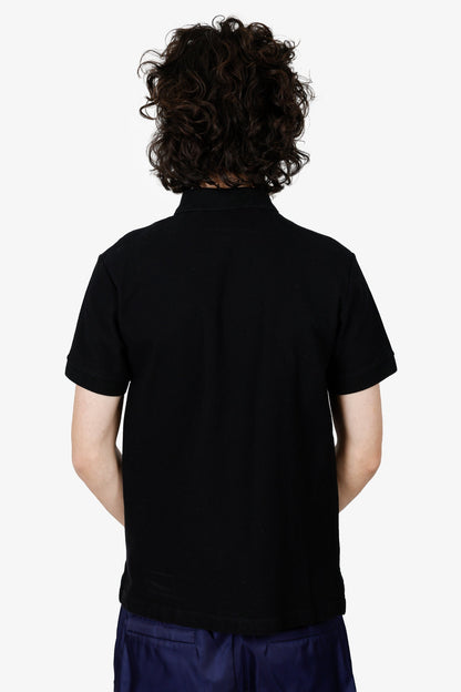 Burberry Black Polo 'TB' Embroidered Top Size M Mens