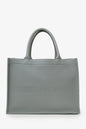 Christian Dior Grey Leather 'Christian Dior' Embossed Medium Book Tote Rovelle Bags