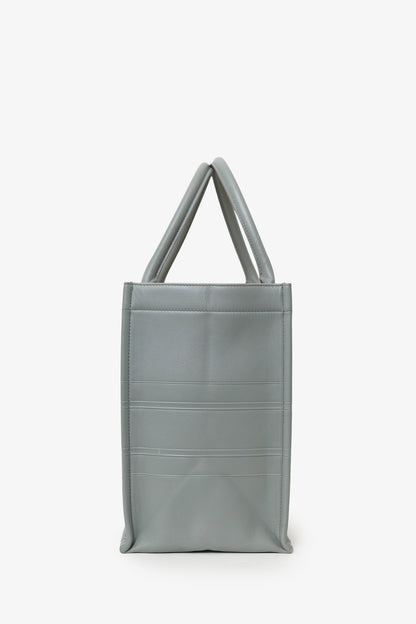 Christian Dior Grey Leather 'Christian Dior' Embossed Medium Book Tote Rovelle Bags