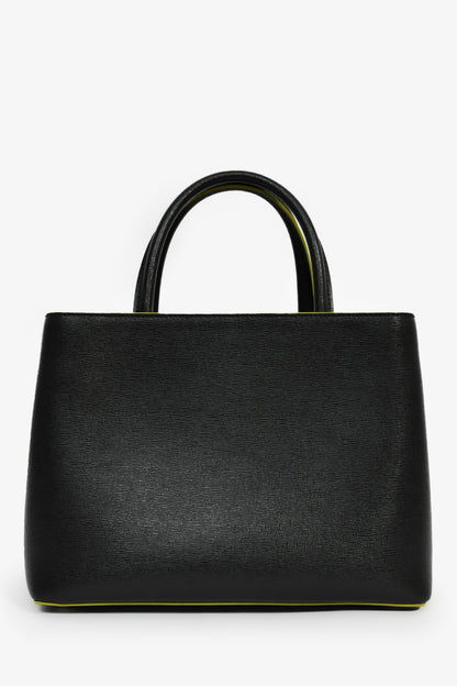 Fendi Black/Multi Shearling Petite '2Jours' Tote Rovelle Bags