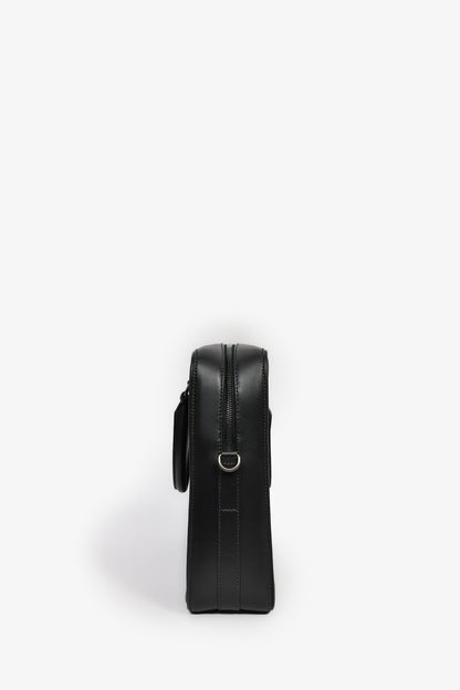 Burberry Black Leather 'Ainsworth' Briefcase With Strap