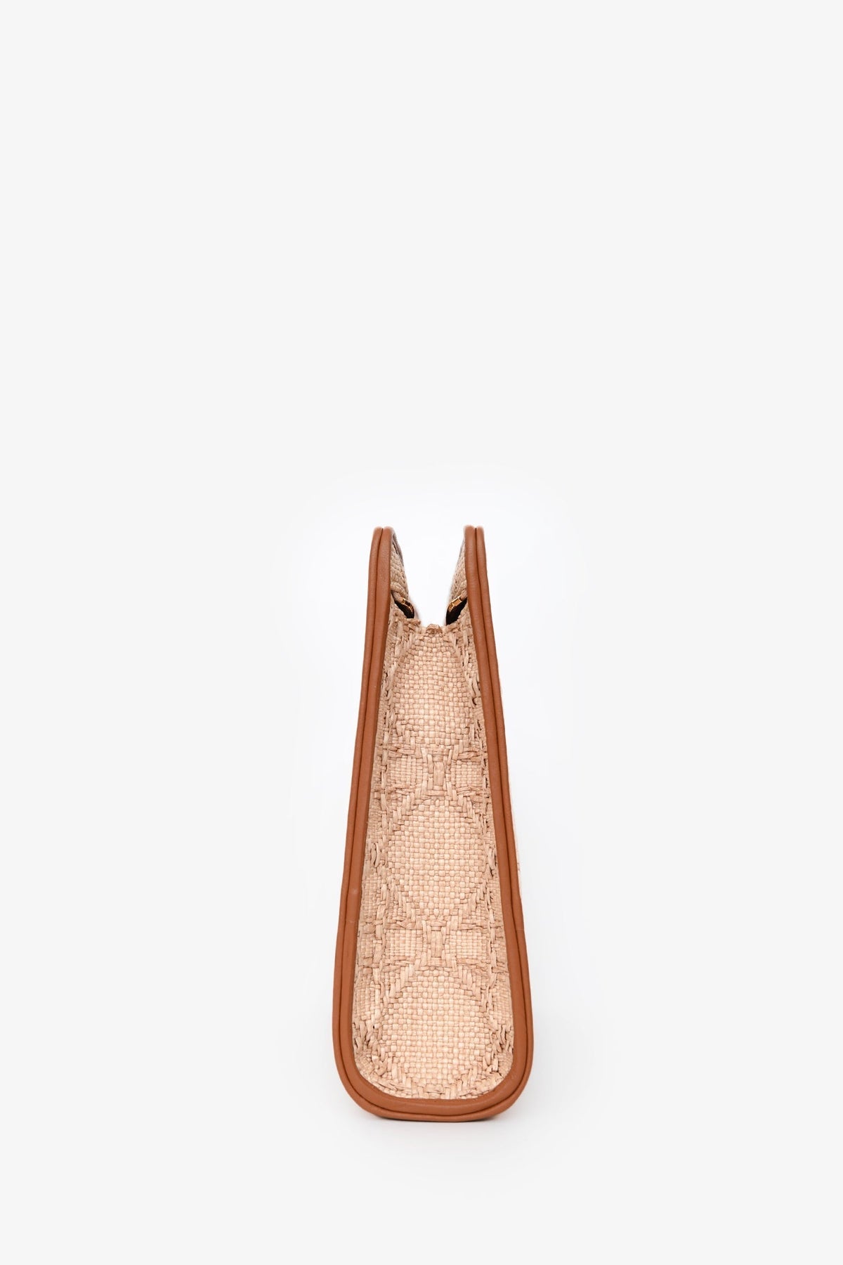 Christian Dior Brown Straw Logo Clutch Rovelle Bags