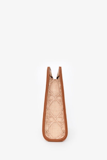 Christian Dior Brown Straw Logo Clutch Rovelle Bags