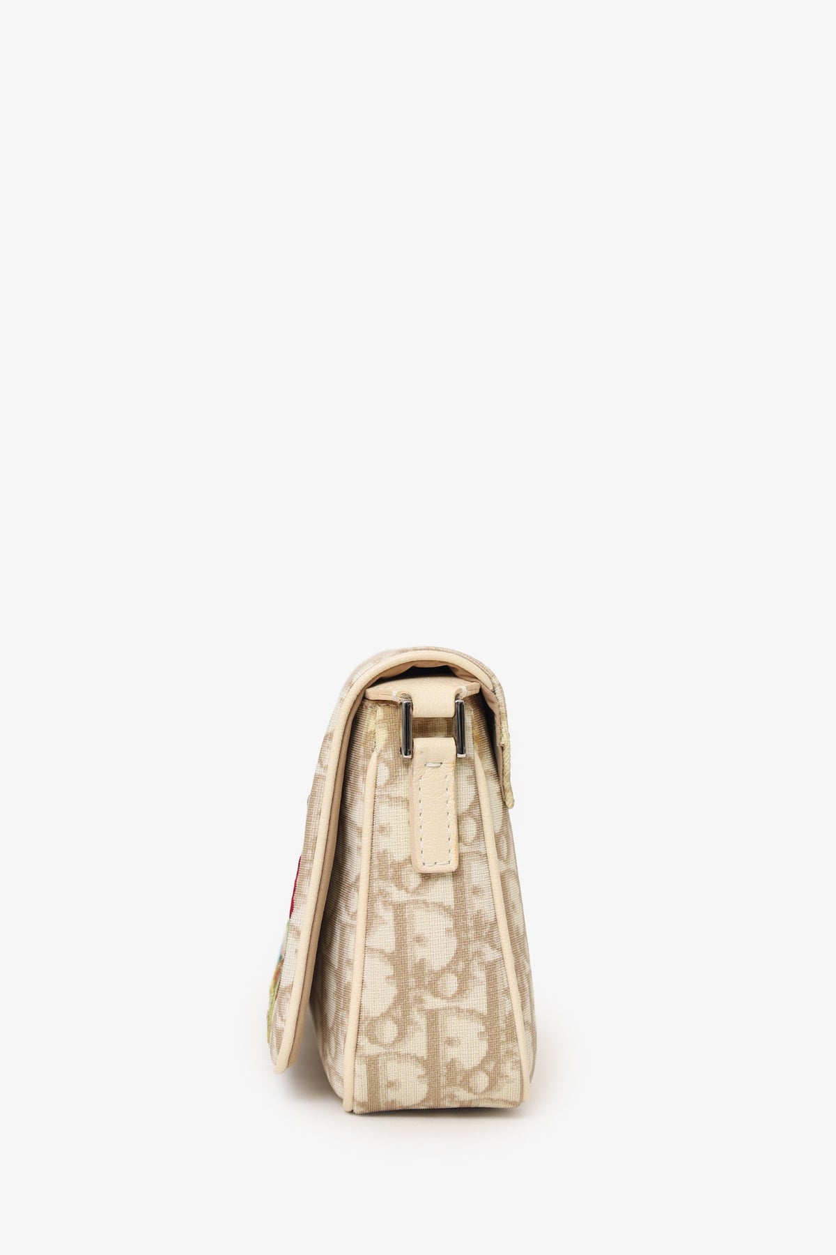 Christian Dior By John Galliano 2005 Beige Diorissimo Floral Crossbody Bag Rovelle Bags