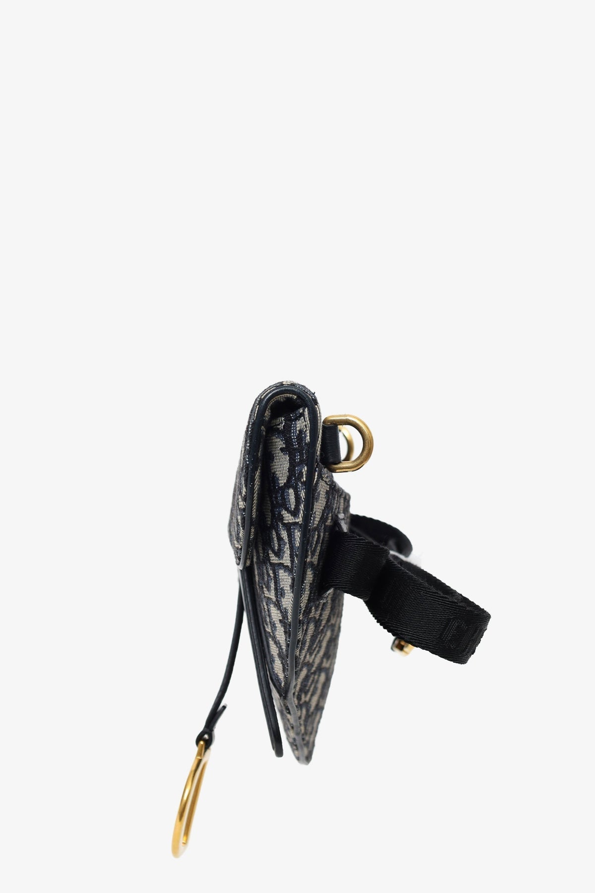 Christian Dior Navy Oblique Canvas Saddle Belt Bag Rovelle Bags