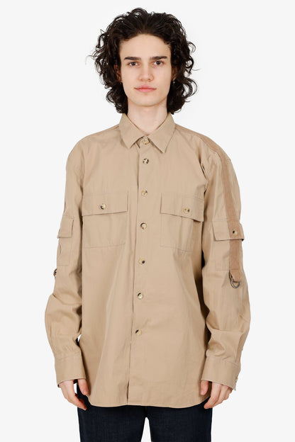 Burberry Tan Crawford Button Down Shirt Size XXL Mens