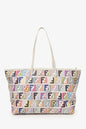 Fendi White/Multicolour Zucca Spalmati Roll Tote Rovelle Bags