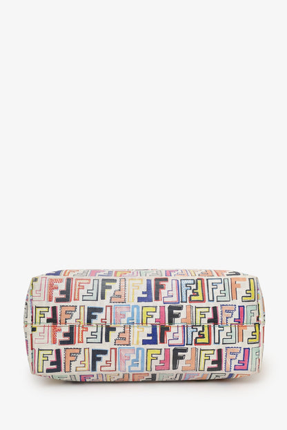 Fendi White/Multicolour Zucca Spalmati Roll Tote Rovelle Bags