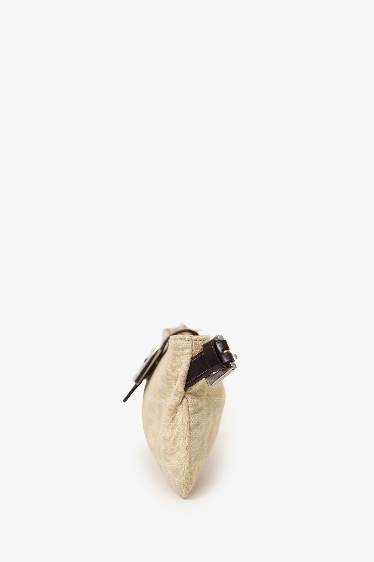 Fendi Beige FF Zucca Canvas Baguette Pochette Rovelle Bags