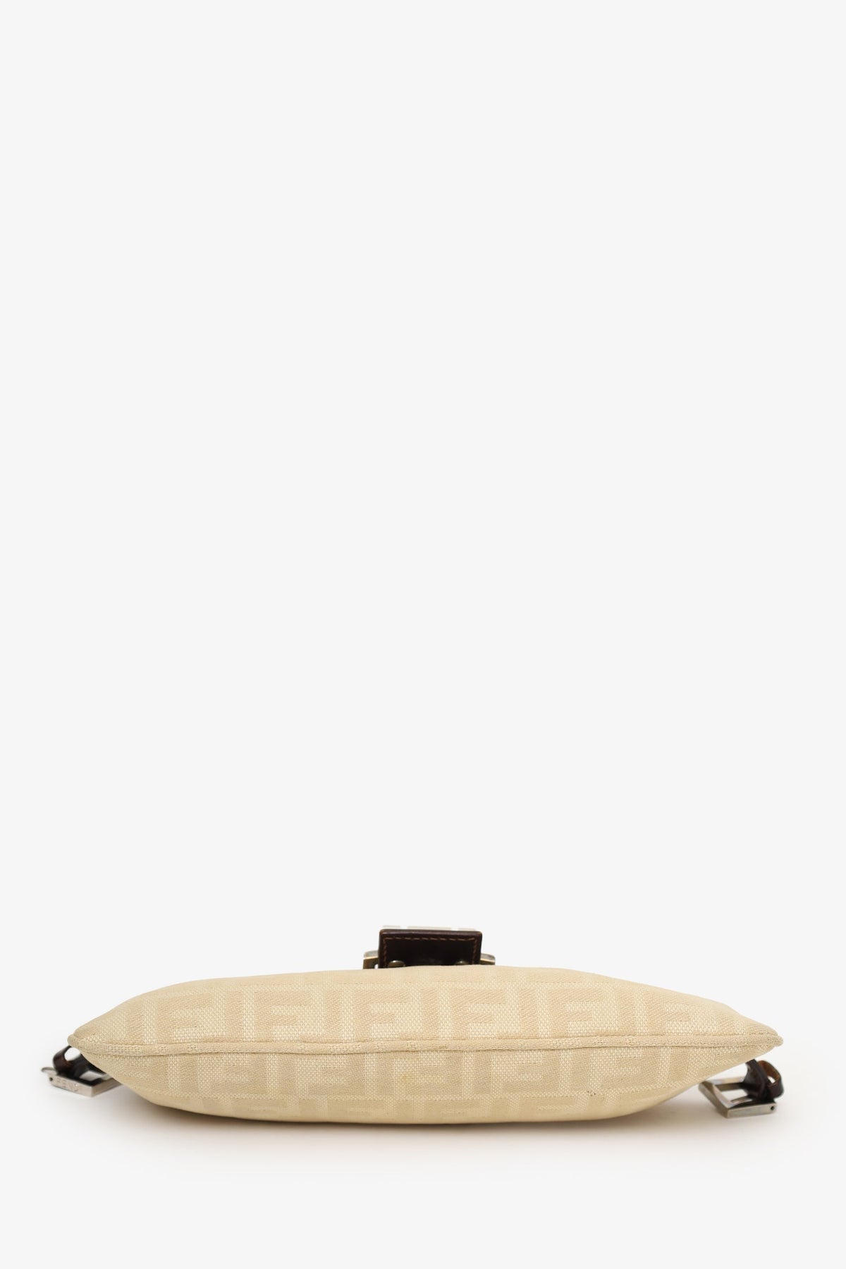 Fendi Beige FF Zucca Canvas Baguette Pochette Rovelle Bags