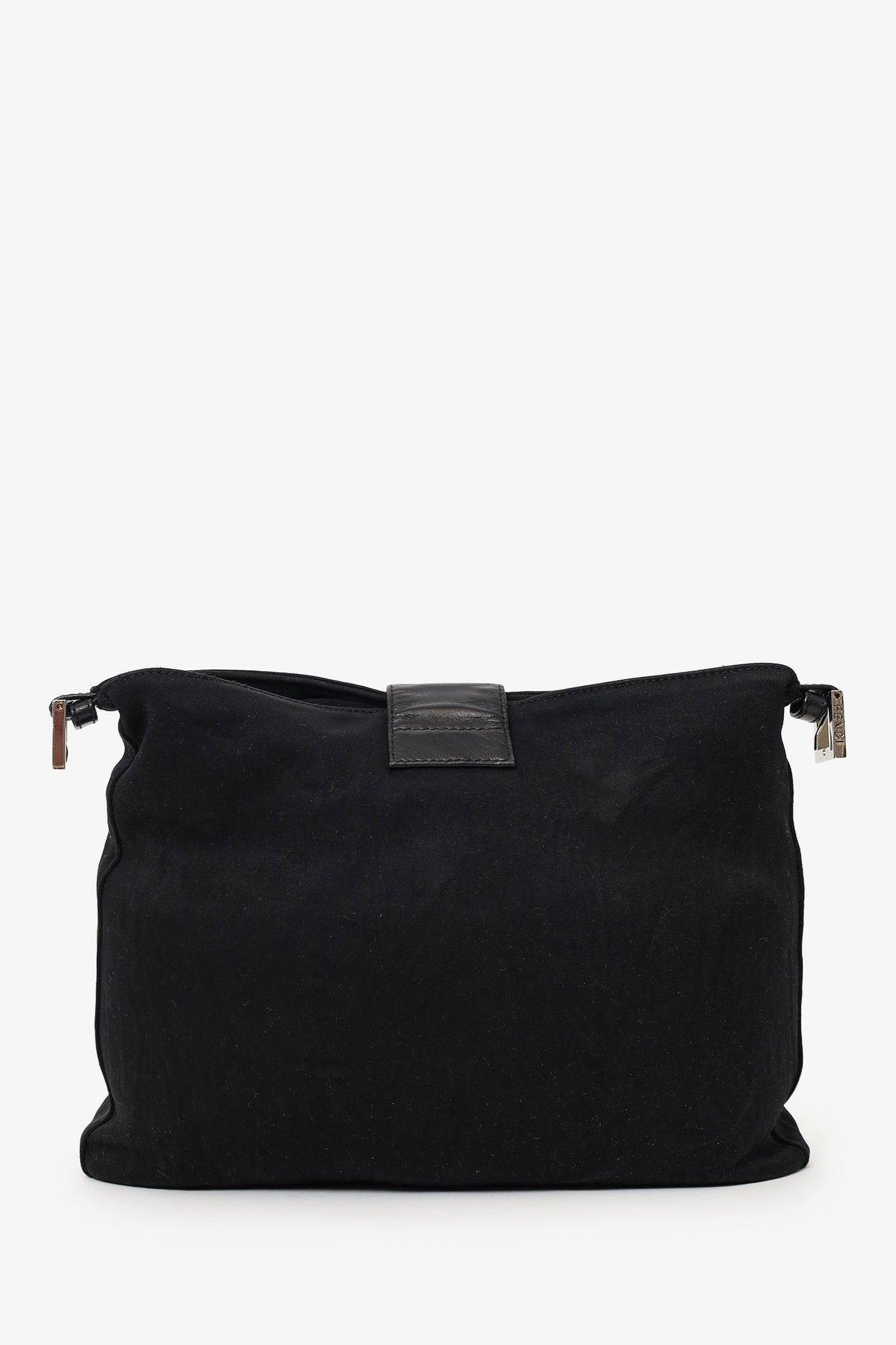 Fendi Black Fabric Forever Baguette Shoulder Bag Rovelle Bags