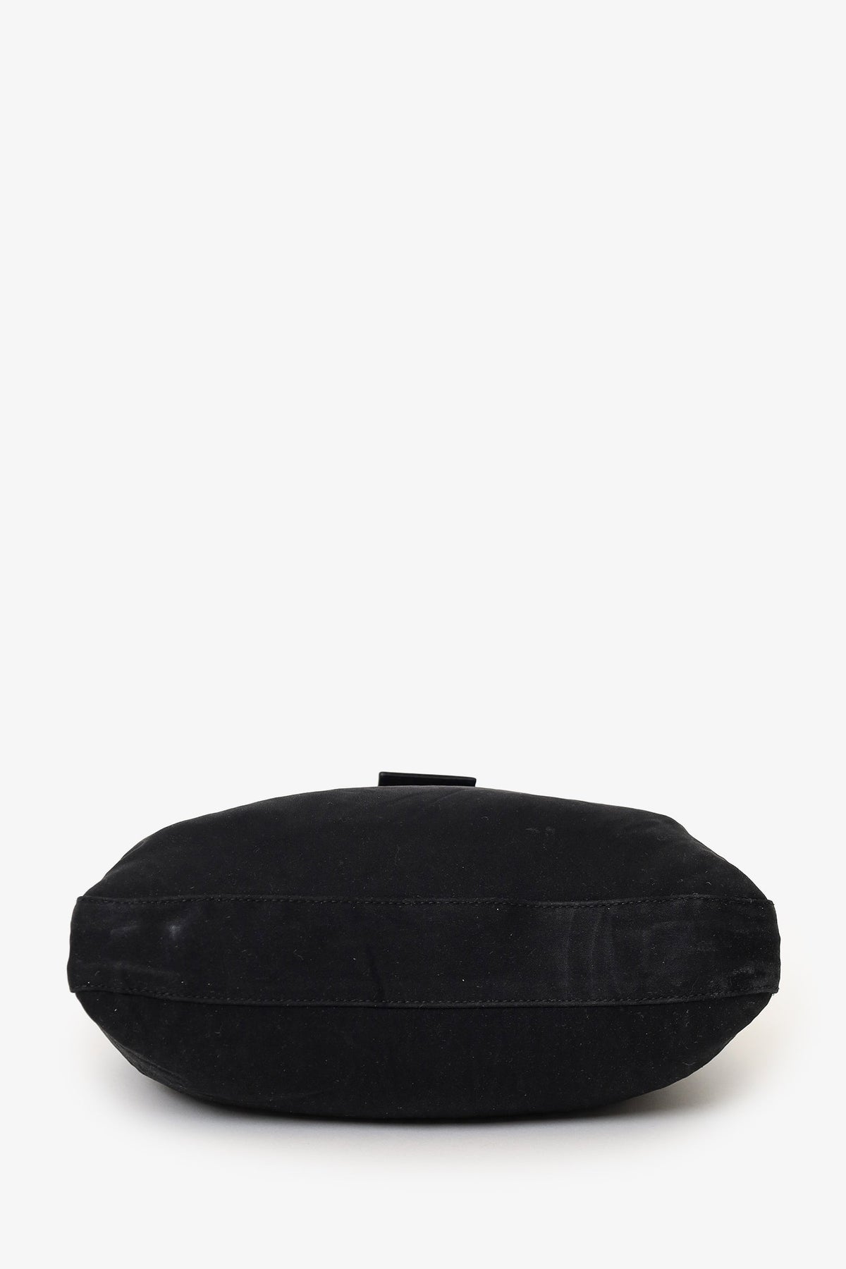 Fendi Black Fabric Forever Baguette Shoulder Bag Rovelle Bags