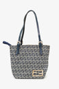 Fendi Navy/Grey FF Zucca Canvas Mini Bucket Bag Rovelle Bags