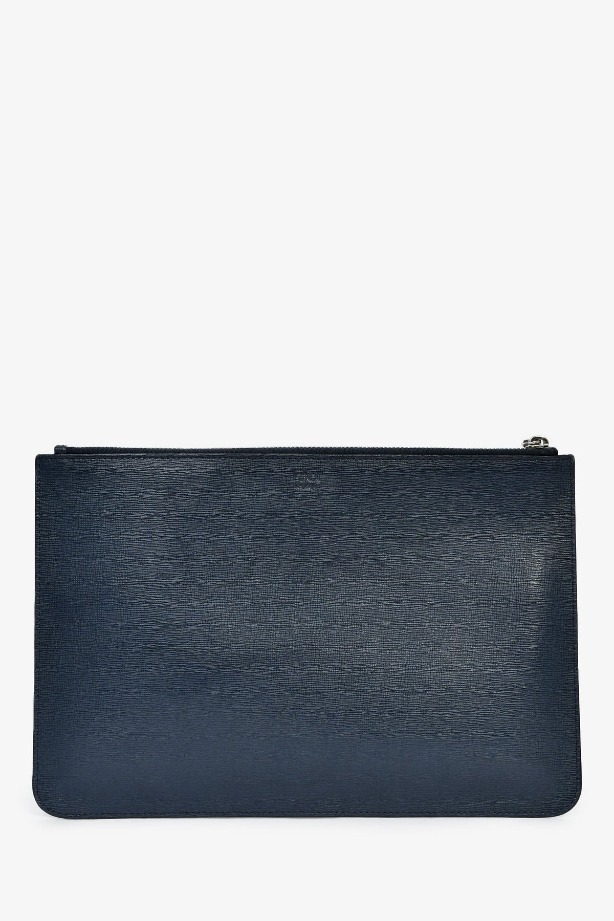 Fendi 2016 Black/White Leather Monster Eyes Zip Pouch Rovelle Bags