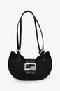Fendi Black Fabric Mamma Half Moon Shoulder Bag Rovelle Bags