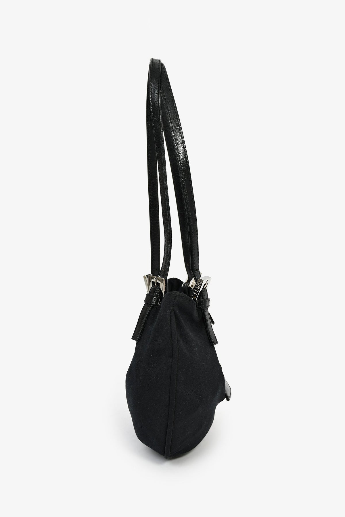 Fendi Black Fabric Mamma Half Moon Shoulder Bag Rovelle Bags