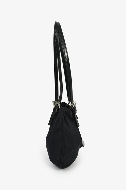 Fendi Black Fabric Mamma Half Moon Shoulder Bag Rovelle Bags