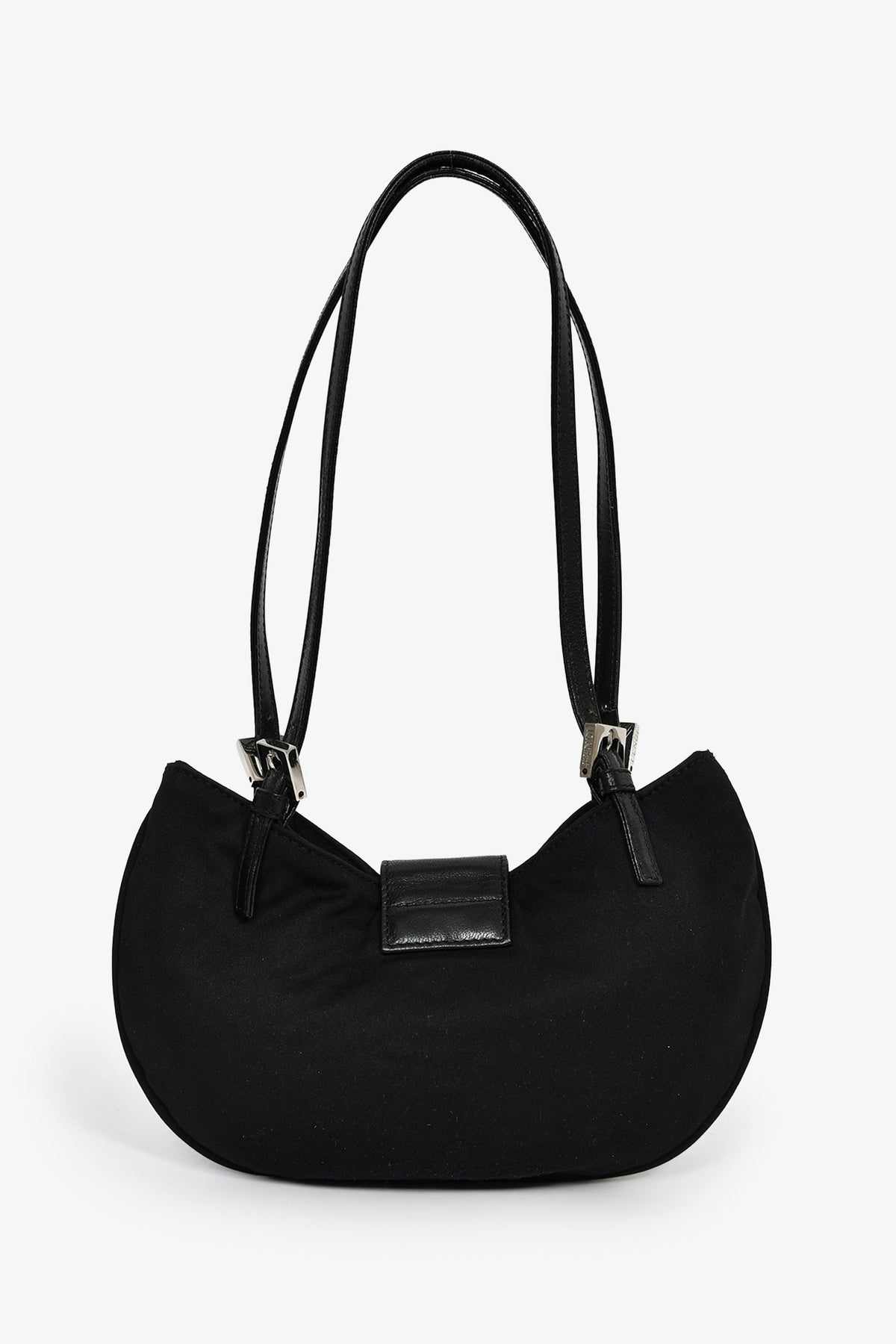 Fendi Black Fabric Mamma Half Moon Shoulder Bag Rovelle Bags