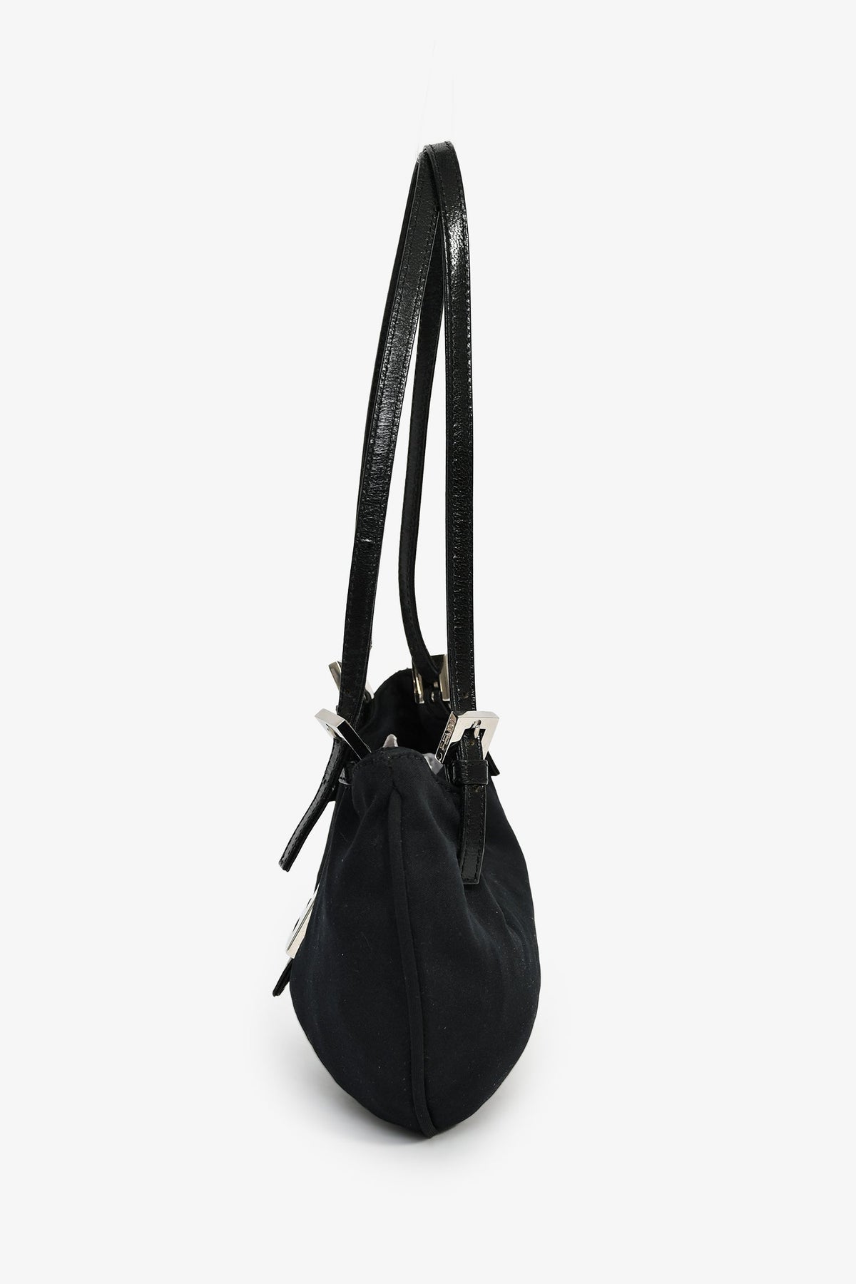 Fendi Black Fabric Mamma Half Moon Shoulder Bag Rovelle Bags