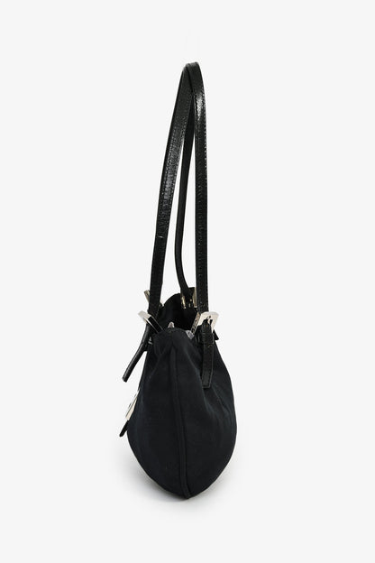 Fendi Black Fabric Mamma Half Moon Shoulder Bag Rovelle Bags