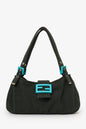 Fendi Green/Blue Jersey Double Strap Mama Baguette Bag Rovelle Bags