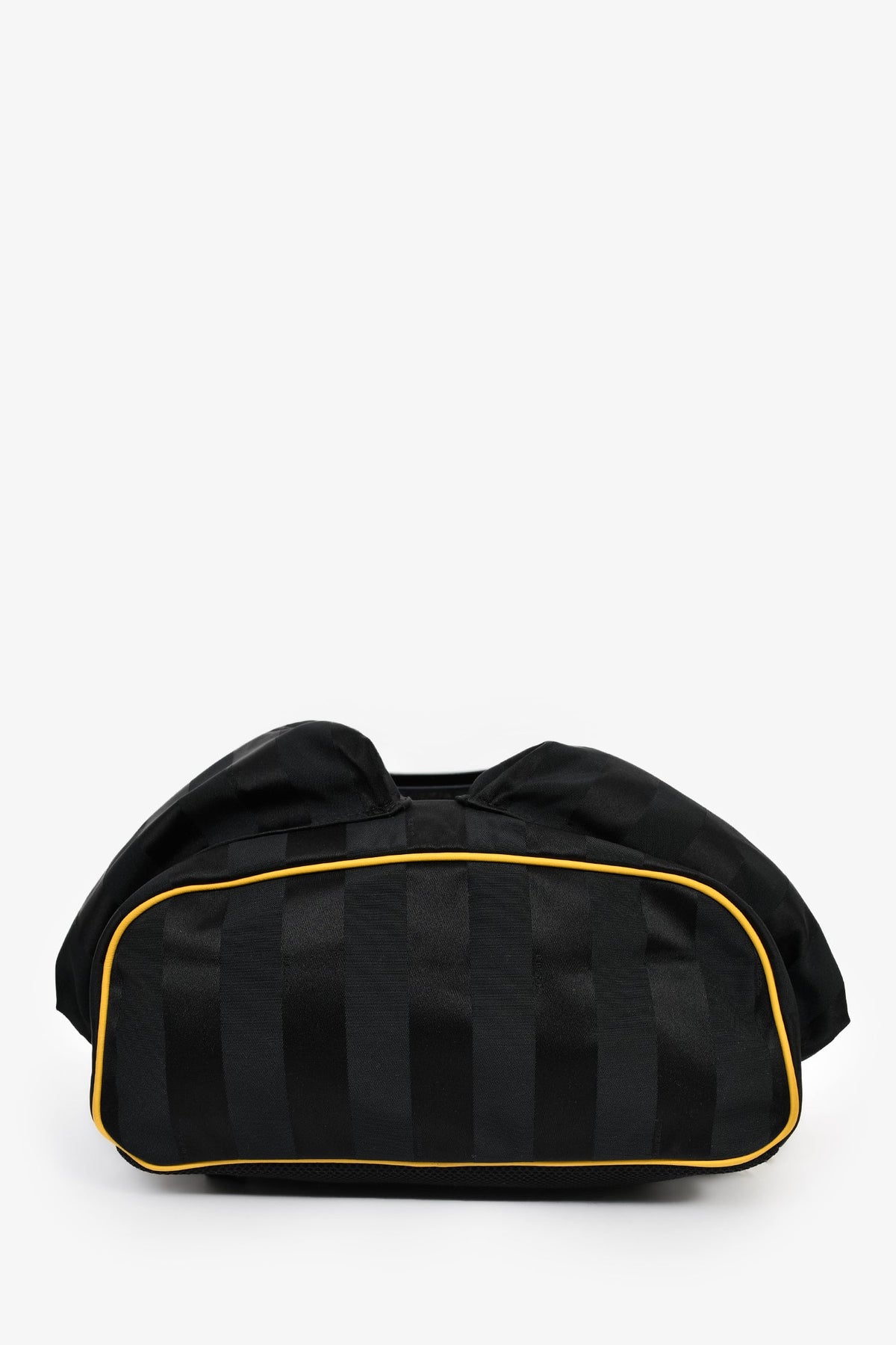 Fendi Black/Yellow Nylon/Leather Pequin Drawstring Backpack Rovelle Bags
