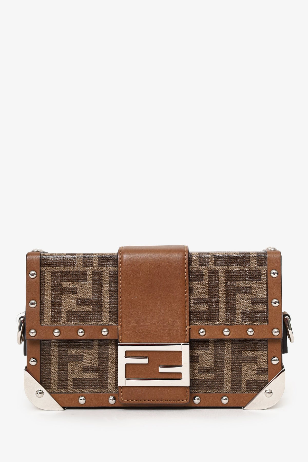 Fendi 2020 Brown FF 1974 Baguette Trunk Bag Rovelle Bags