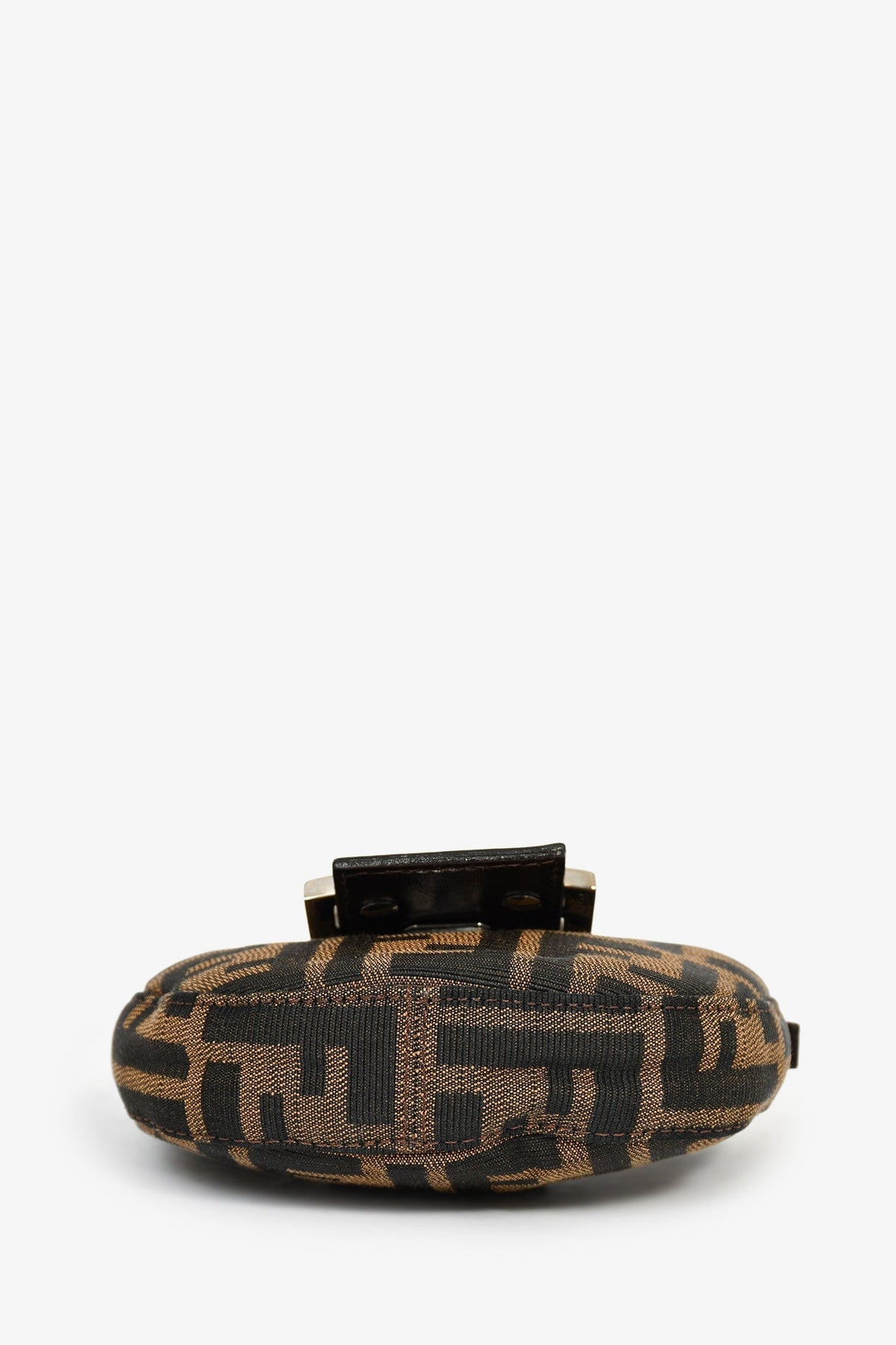Fendi Brown Zucca Print Canvas Mini Half Moon Baguette Bag Rovelle Bags