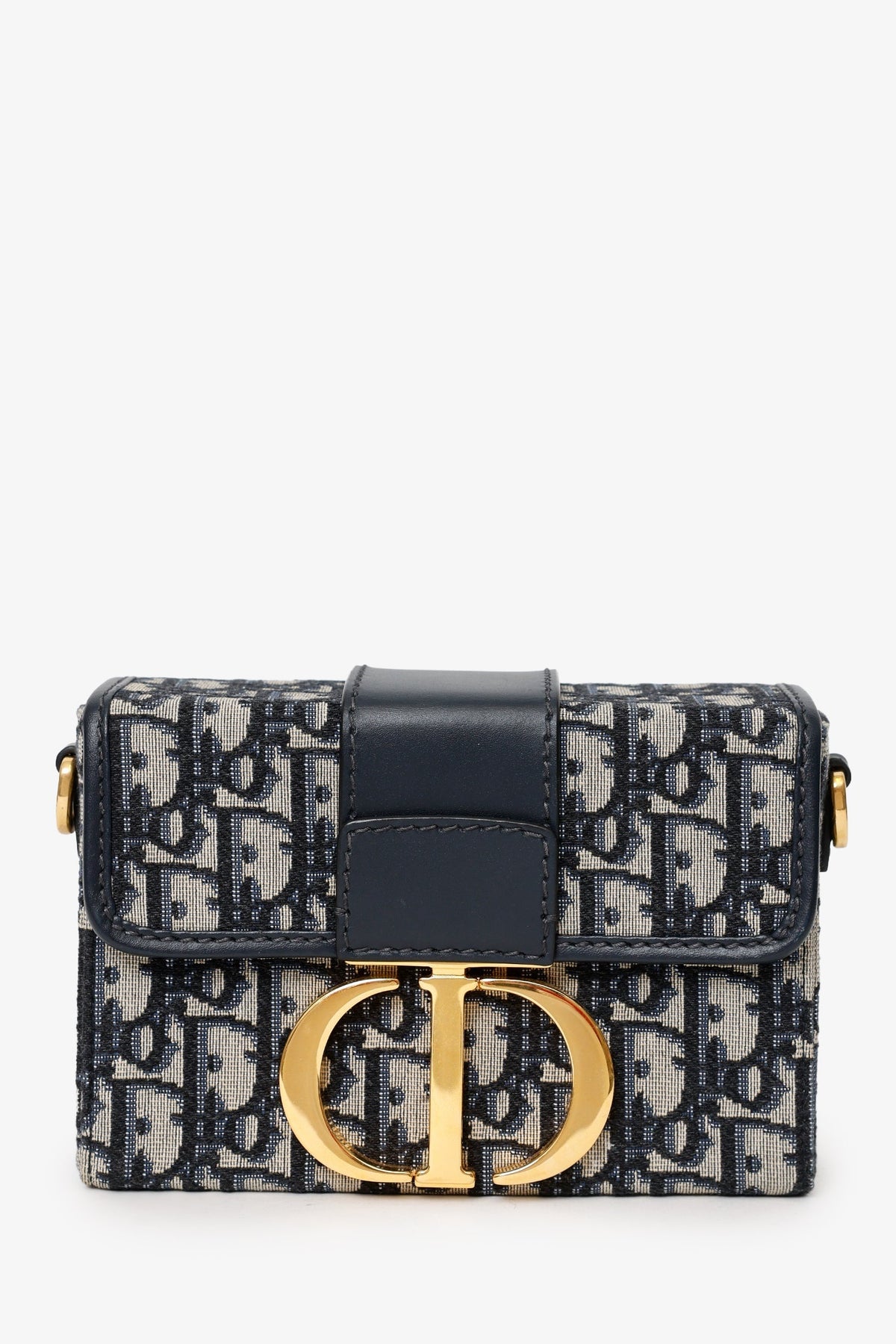 Christian Dior Navy Oblique Montaigne 30 Box Bag Rovelle Bags