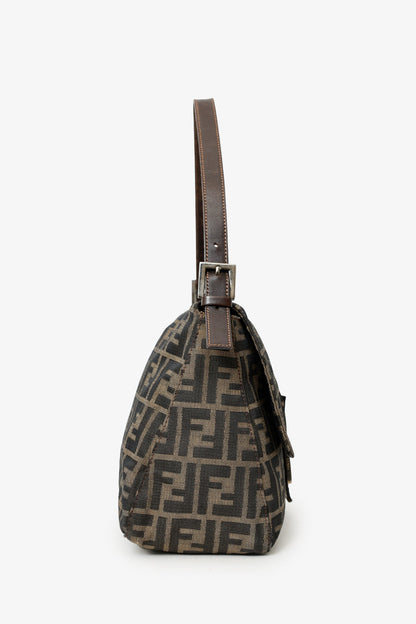 Fendi Brown FF Zucca Canvas Mama Baugette Shoulder Bag Rovelle Bags