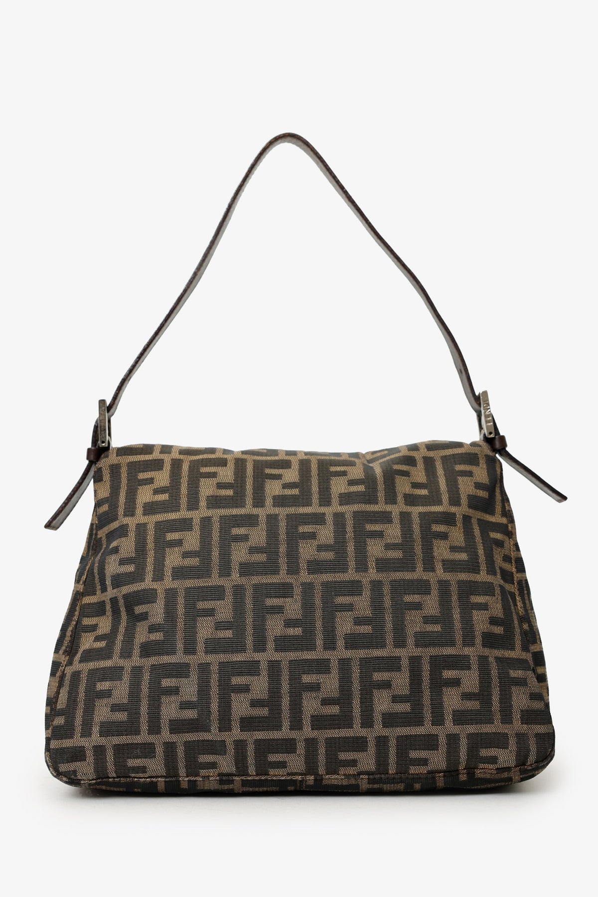 Fendi Brown FF Zucca Canvas Mama Baugette Shoulder Bag Rovelle Bags
