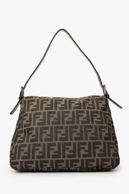 Fendi Brown FF Zucca Canvas Mama Baugette Shoulder Bag Rovelle Bags