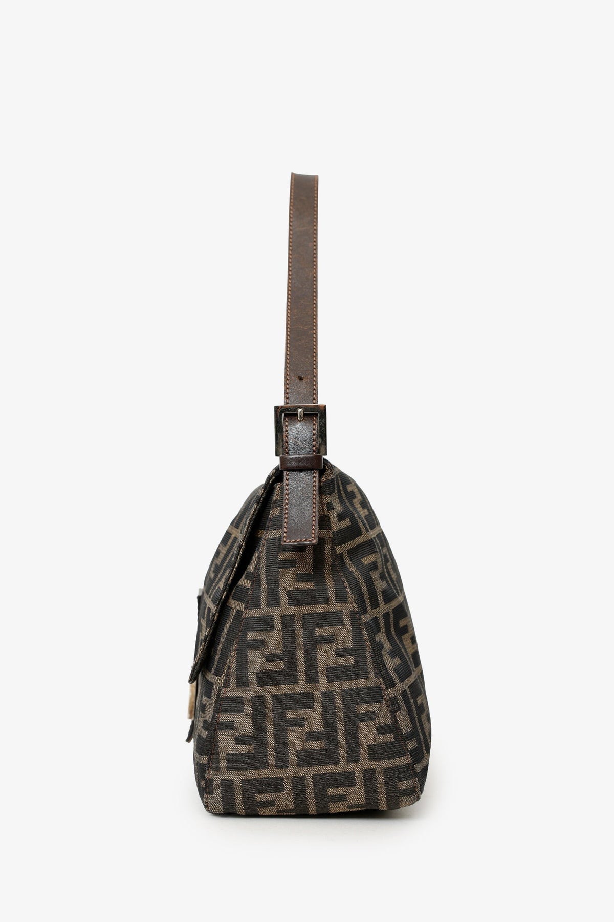 Fendi Brown FF Zucca Canvas Mama Baugette Shoulder Bag Rovelle Bags
