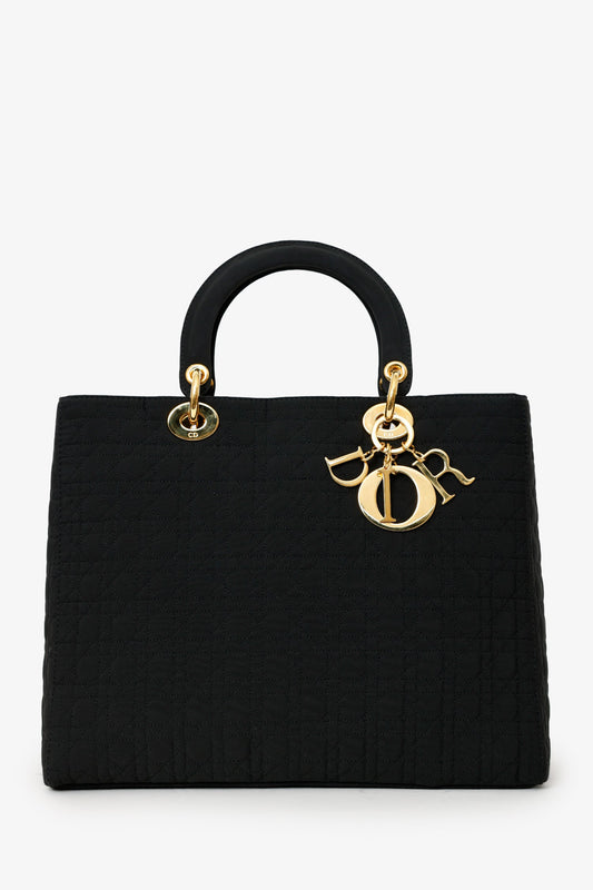 Christian Dior 1999 Nylon Cannage Large Lady Dior Bag Rovelle Bags