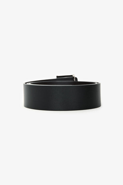 Burberry Black/Brown Reversible Leather Silver Tone 'TB' Buckle Belt Size 34/85