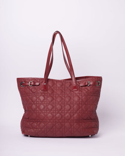 Dior Cannage Lady Red Tote Bag Rovelle Bags