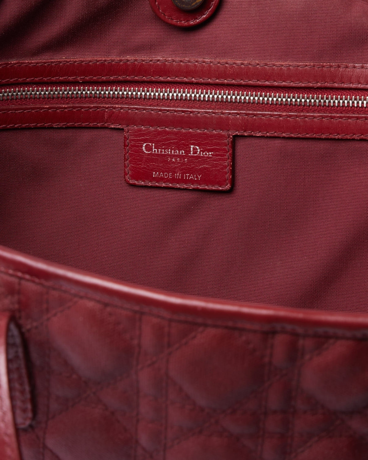 Dior Cannage Lady Red Tote Bag Rovelle Bags