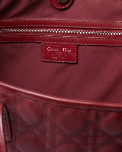Dior Cannage Lady Red Tote Bag Rovelle Bags