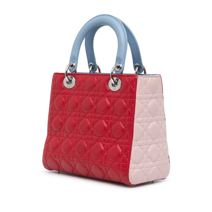 Dior Lady Dior Cannage Red Handbag Cannage Rovelle Bags