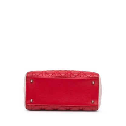 Dior Lady Dior Cannage Red Handbag Cannage Rovelle Bags