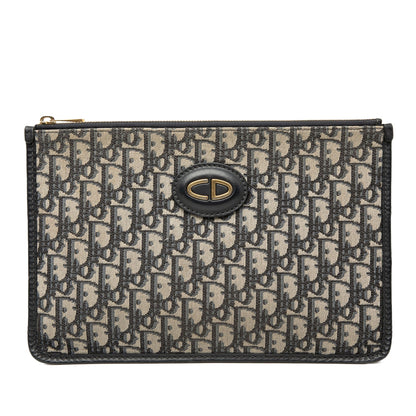 Blue Dior Oblique Canvas Clutch Rovelle Bags